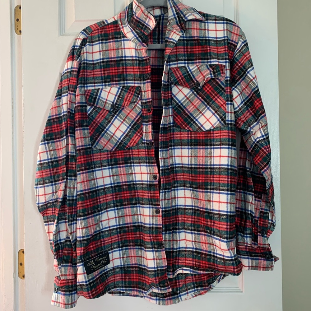 Vermont Flannel! Regular fit x-small red/green/white plaid